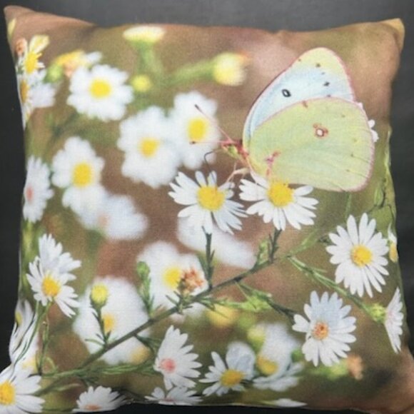 Butterfly Decorative Pilllow, Size 14x14 - Picture 3 of 5